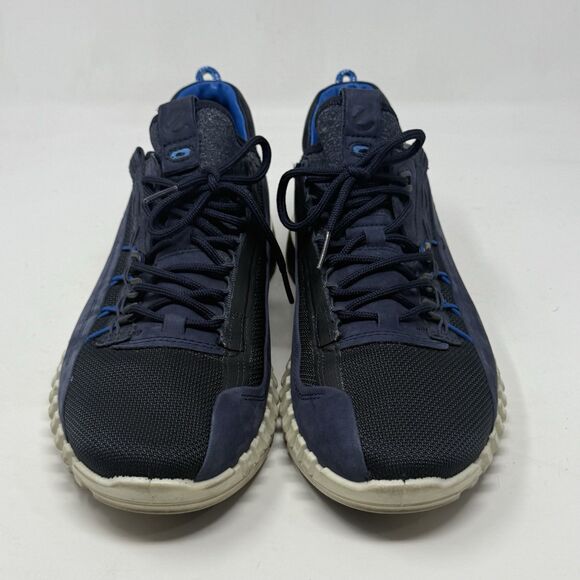 Ecco Zipflex Shoes Mens 7 - 7.5 EU 41 Blue Suede Office Comfort Sneakers - Picture 5 of 16